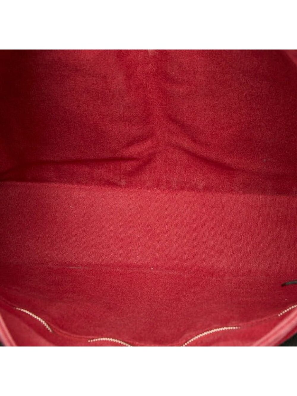 Hermes Troca Horizontal MM Tote Red Brown Black Canvas Leather - Picture 8 of 9